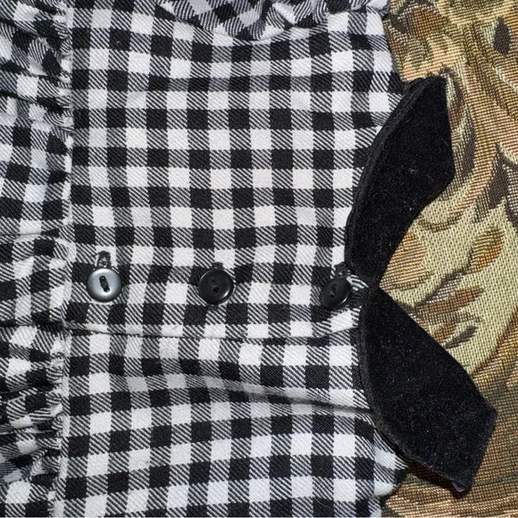 Vintage style Bonnie Jean Baby Black Gingham Baby Christmas Party Dress 0-3 Mon - Picture 13 of 15